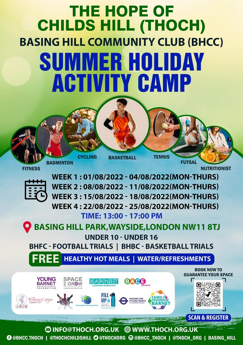 Are you ready for August??!! 
😎
#Thoch Childshill are running a summer #holidaycamp this August. For more: info@thoch.org.uk

#NWlondon #basinghillparknw11 #summercamp #thehopeofchildshill