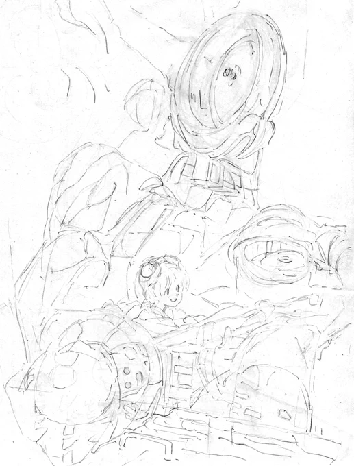 シャーペンですいすい描きました 
こういうのはアナログならではです 