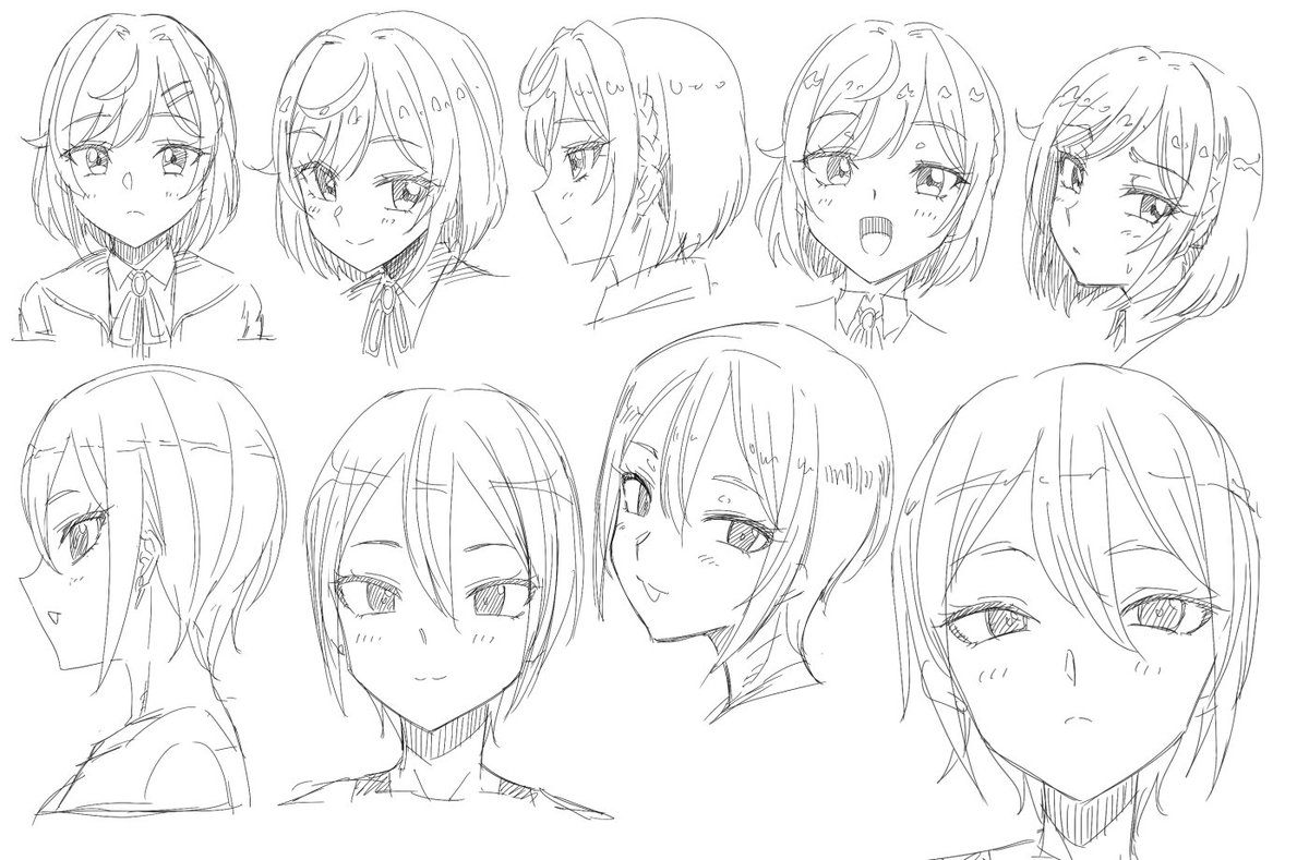 顔を可愛く描けるようになりたいから練習するぞ! 10 