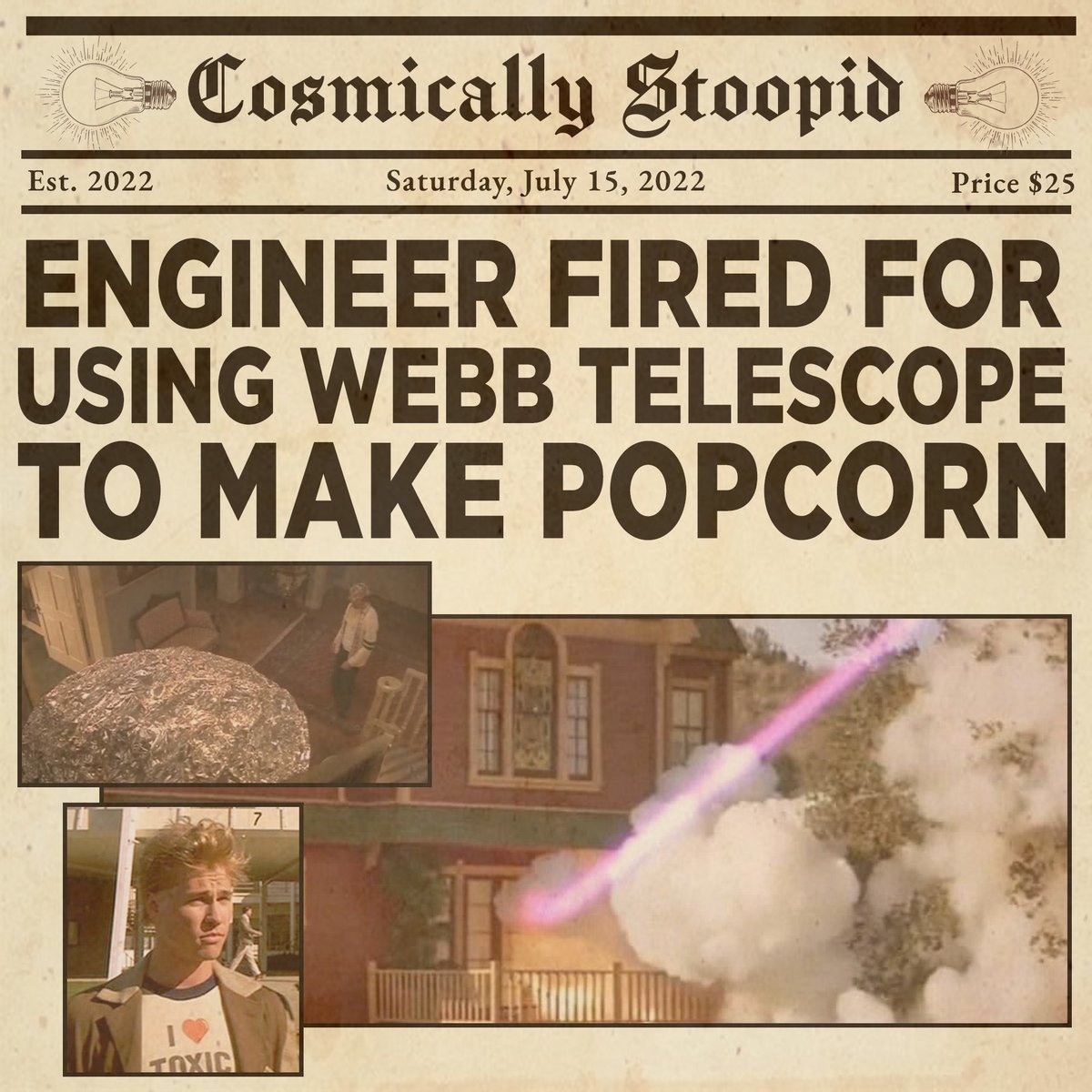daily_stoopid's tweet photo. “It was a moral imperative.”
#realgenius #realgeniusmovie #valkilmer #nealisrael #webbtelescope #jameswebb #jameswebbtelescope #nasatelescope https://t.co/Y3IQ7lwFjQ
