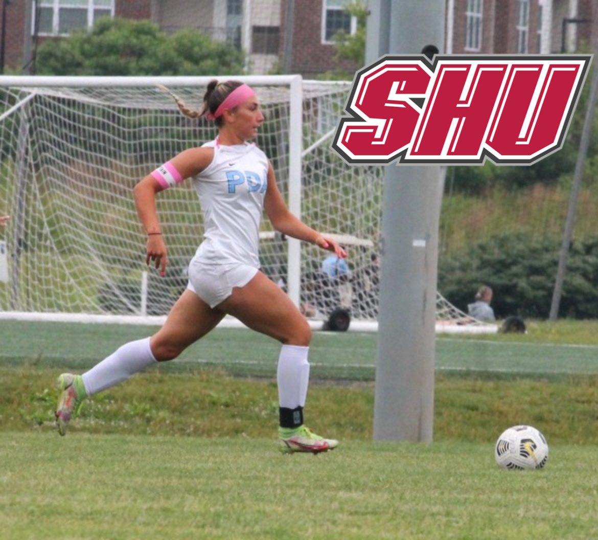 Excited to announce my verbal commitment to play D1 soccer at Sacred Heart University, thank you to my family, teammates, coaches, and friends for supporting me along the way!! Go pioneers❤️❤️