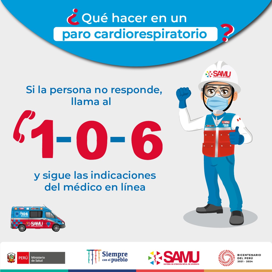 SamuPeruMinsa's tweet photo. 🚨 #SAMUInforma: Un paro cardiorespiratorio es la repentina detención de la respiración y del latido cardíaco en un individuo. 🩺👩🏻⚕️
La persona que está sufriendo un paro cardiorespiratorio no responde a preguntas ni a estimulación.
Sigue estos pasos cruciales para salvarlo. 👇 https://t.co/sJn8JCu7zR