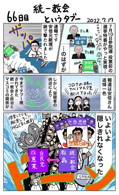 #100日で再生する日本のマスメディア 
66日目 統一教会というタブー 