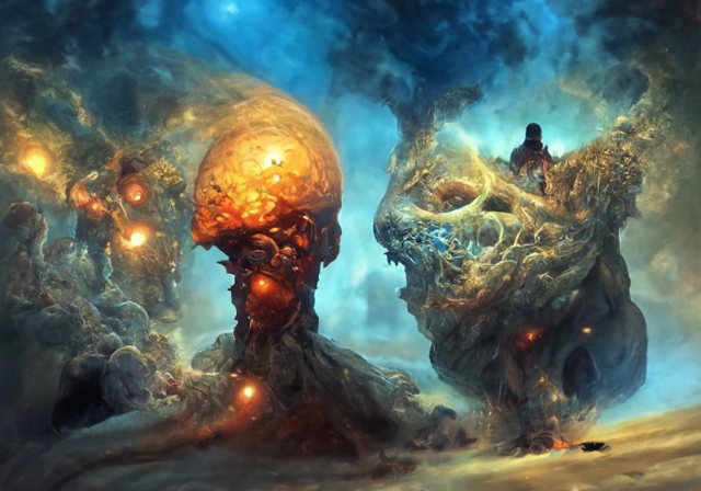 ElevatedNine's tweet photo. I guess the Fantasy Diffusion model is ready for release!
Here are some images made with #fantasydiffusion model.
#finetune #ai #diffusionmodels
#AIart #discodiffusion #generativeart #psychedelic #surreal #digitalart #fantasy #fantasyart #eerie #scary #ephemeral https://t.co/HmPZdEPBAY