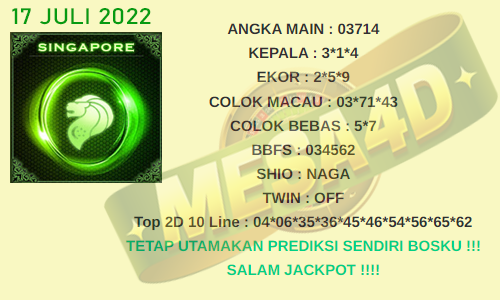 Mesa4D's tweet photo. PREDIKSI SINGAPORE MESA 4D
https://t.co/81AFemRAyI
Bonus New Member 10%
Bonus Deposit Harian 5%
Promo Bonus Rollingan Slot 0.8%
Bonus Cashback Live Game 5%
Whatsapp +62 812 6523 2695
#togelonline #agentogelhongkong #agentogelsingapore #bandartogelonline #agentogelsgp #Mesa4D https://t.co/DV4HMElAAe