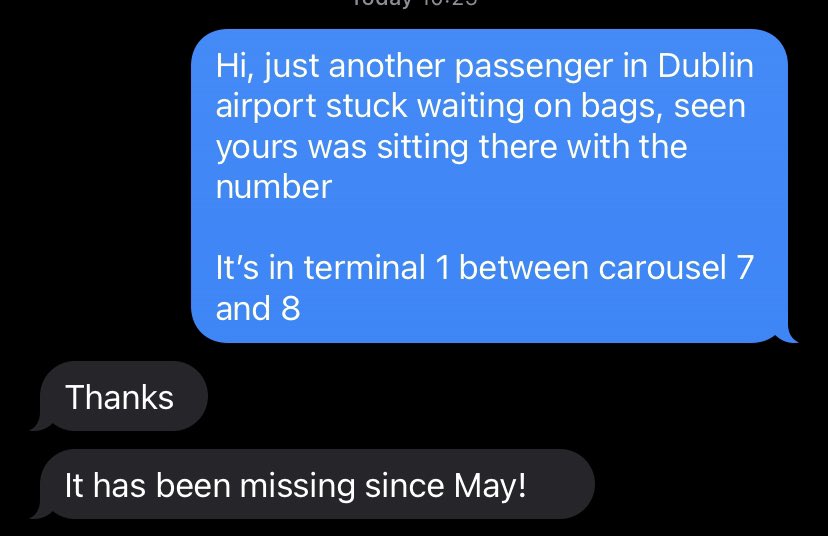 DavidWRCampbell's tweet photo. @DublinAirport needs to sort its baggage, these bags between carousel 7 and 8 in terminal 1 smell horrific due to how long they’ve been rotting, and covered in dust too. Contacted someone with their number on their bag and they’ve been there months! https://t.co/AfBtyf6Cyr