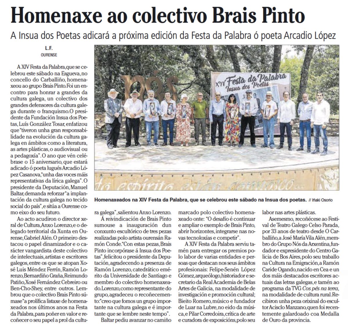 📚 A 14 Festa da Palabra na Ínsua dos Poetas nas páxinas de #Ourense de <a href="/Farodevigo/">Faro de Vigo</a>.

👉 farodevigo.es/ourense/2022/0…