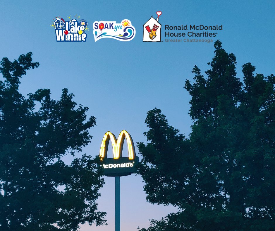 #McDonalds SUNDAY Family Days! Bring a receipt 🧾 from a #Chattanooga area McDonald’s & SAVE $5.00 on an Unlimited Ride Pass every SUNDAY until September 25, 2022. 📆 For each receipt redeemed, we'll donate $1.00 to the Chattanooga Ronald McDonald House. 💖 #ComeOnGetHappy