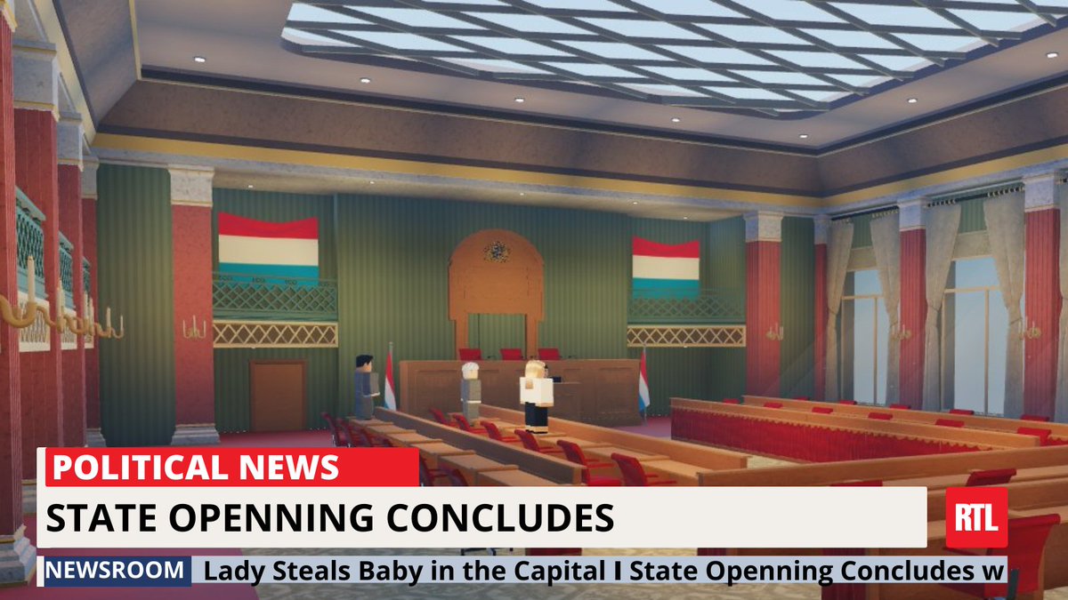 RBX_newsLU's tweet photo. Luxembourg Political News:

The state opening of the 2nd Parliament of Luxembourg has concluded. Zero opposition members attended; reports claim the Grand Duke is very displeased. https://t.co/tegnmMCmXD