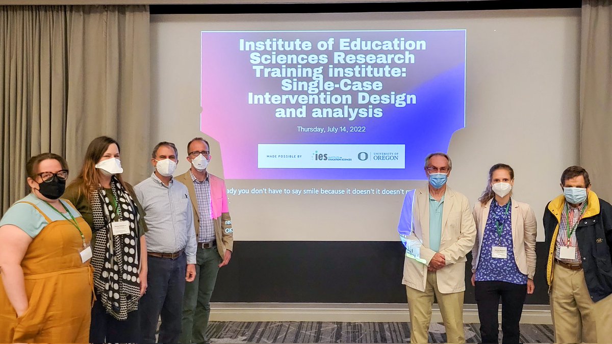 sarahquinnphd's tweet image. The amazing #IESSCRD Instructors! 📈🔥✨️ Drs. Emily Weaver, @drmachalicek, John Ferron, @jepusto, Tom Kratochwill, @MariolaMoeyaert, Joel Levin, and (not pictured) Ann Kaiser. Thank you all for a great week!
