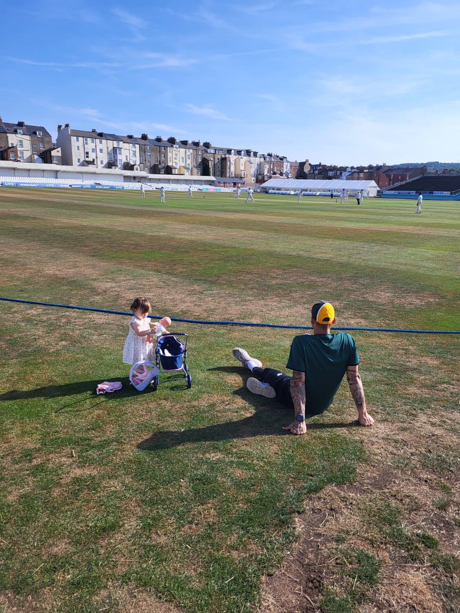 Lovely surprise yesterday with little Millie coming to watch me play at Scarborough. 
Shame I left a straight one the second they got through the gate 🤦‍♂️