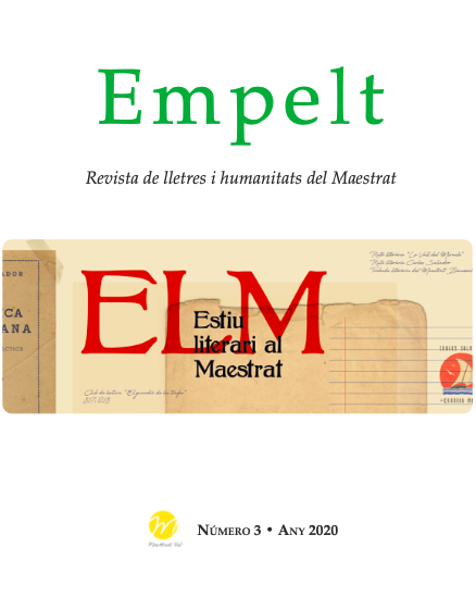 En ocasió de la ruta literària L'interior, que va tindre lloc aquest dissabte 16 de juliol a Ares del Maestrat, compartim aquest article de la guia, Susanna Sebastià, sobre el projecte artístic, publicat al número 3 de la revista Empelt. 

raco.cat/index.php/Empe…