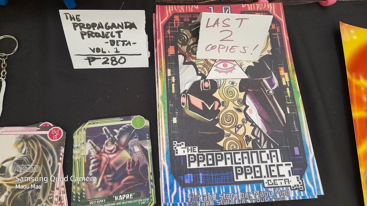 maounosekai's tweet photo. We're down to the last 2 copies of Pinoy mecha comic series, THE PROPAGANDA PROJECT BETA!!!
#KomiketIloilo #komiket #komiket2022 #maounosekai #pinoymecha #tppb #thepropagandaprojectbeta https://t.co/4qMTiIYlID
