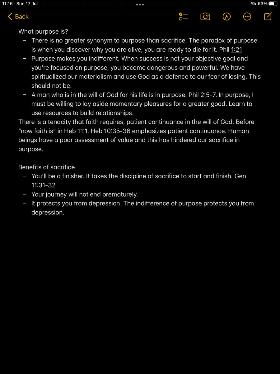 “There is a tenacity that purpose requires, patient continuance in the will of God.” Service was so good today. Check out excerpts from my sermon notes.

#pstirensaid