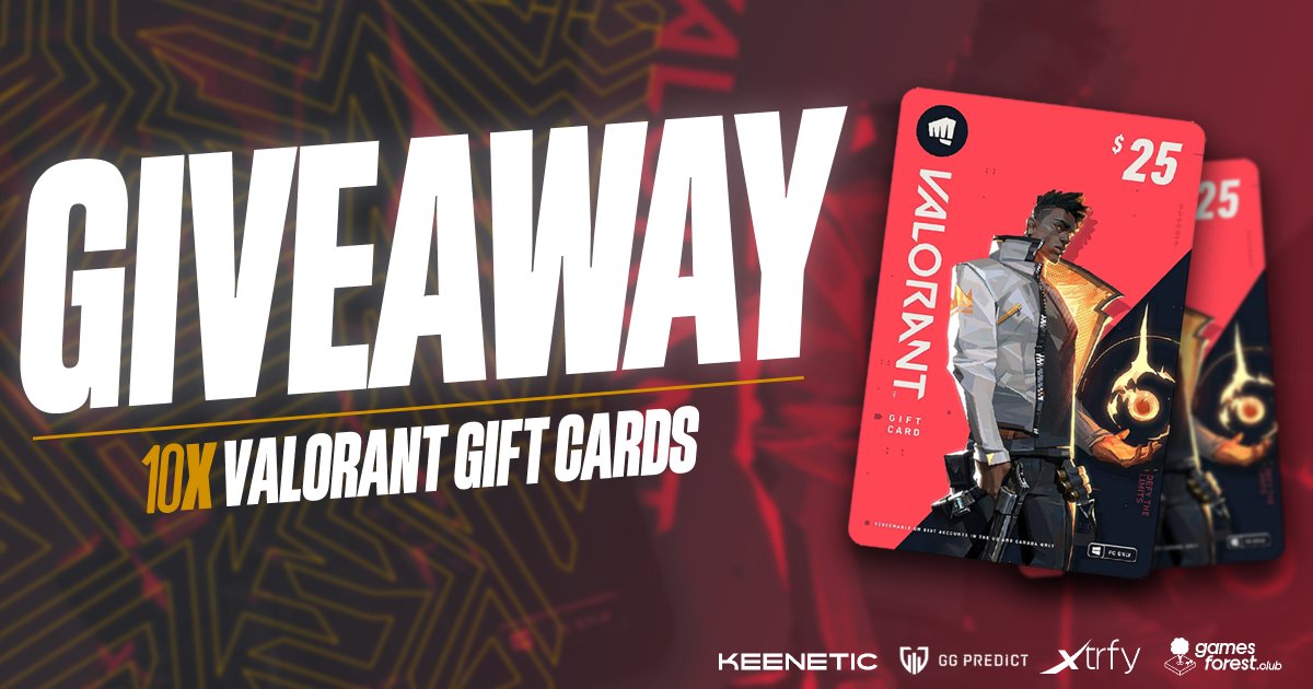 ValorantUpdated's tweet photo. Thanks to HEET Gaming for doing this HUGE giveaway of $250 in gift cards for our @ValorantUpdates community!

PRIZES: 10 gift cards of $25

You only need to:
    - Follow @heet_gaming and @MonstrumGB
    - Like &amp; Retweet 
    - Tag 2 Friends

Good luck and #FeelTheHEET🔥 https://t.co/euWeseuDTL