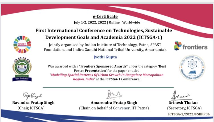 JyothiGupta's tweet photo. Best Poster AWard https://t.co/0qLxFKCTPl @OpenSpast #ictsga https://t.co/ExU1IbTbAv