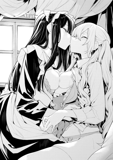お互いの胸と唇の柔らかさを感じながら、夢中でキスする百合良い... 