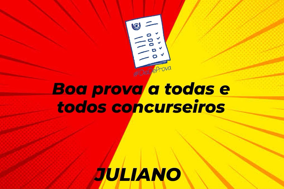 5 DICAS PARA O DIA DA PROVA
1.Não errar o local de prova do concurso;
2.Não atrasar para sair de casa para prova;
3.Use roupas confortáveis e leves;
4.Não esqueça água e alimentos, checar se esta levando todos materiais permitidos p/fazer a prova;
5.Não estude no dia da prova;