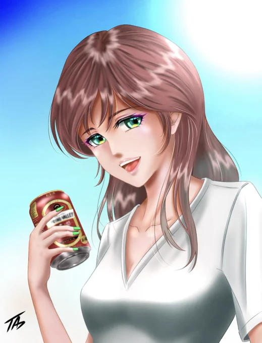#絵描きさんと繫がりたい #イラスト 暑中お見舞い申し上げます 此方では今日の昼頃から 久しぶりの晴れになりました。 明日からまた暑い日が続く様 です 熱中症などに気をつけて お過ごし下さい
