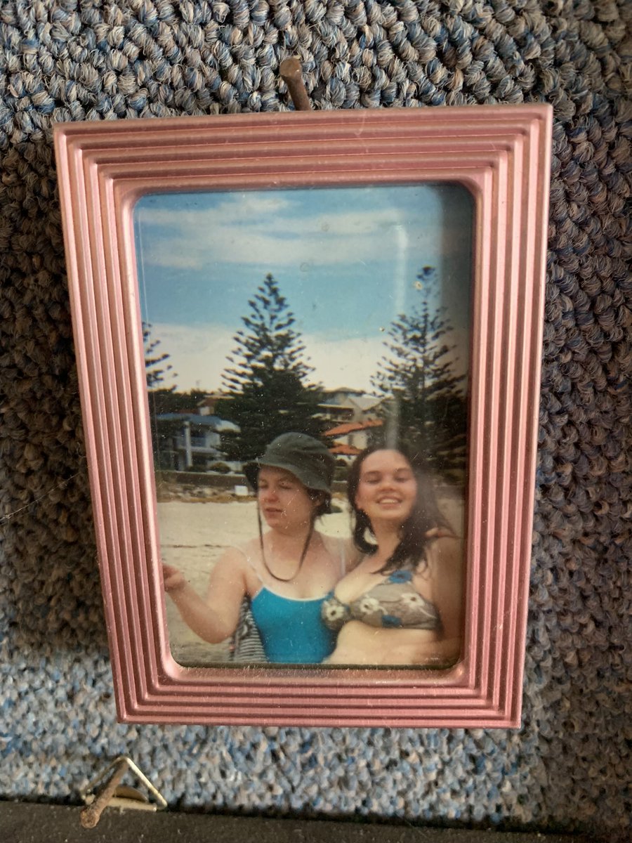 ruthlessjoy's tweet photo. Inspired by @icaruspendragon I went &amp; got a tattoo. I didnt agonized over it, I didnt hunt imperfection in my art, I didnt question if I deserved it. I put that meaningful chaos on my body, &amp; I’ve laughed at it everyday since. It’s me &amp; Claire on acid at the beach in 2004. Love. https://t.co/mz51NgEmet