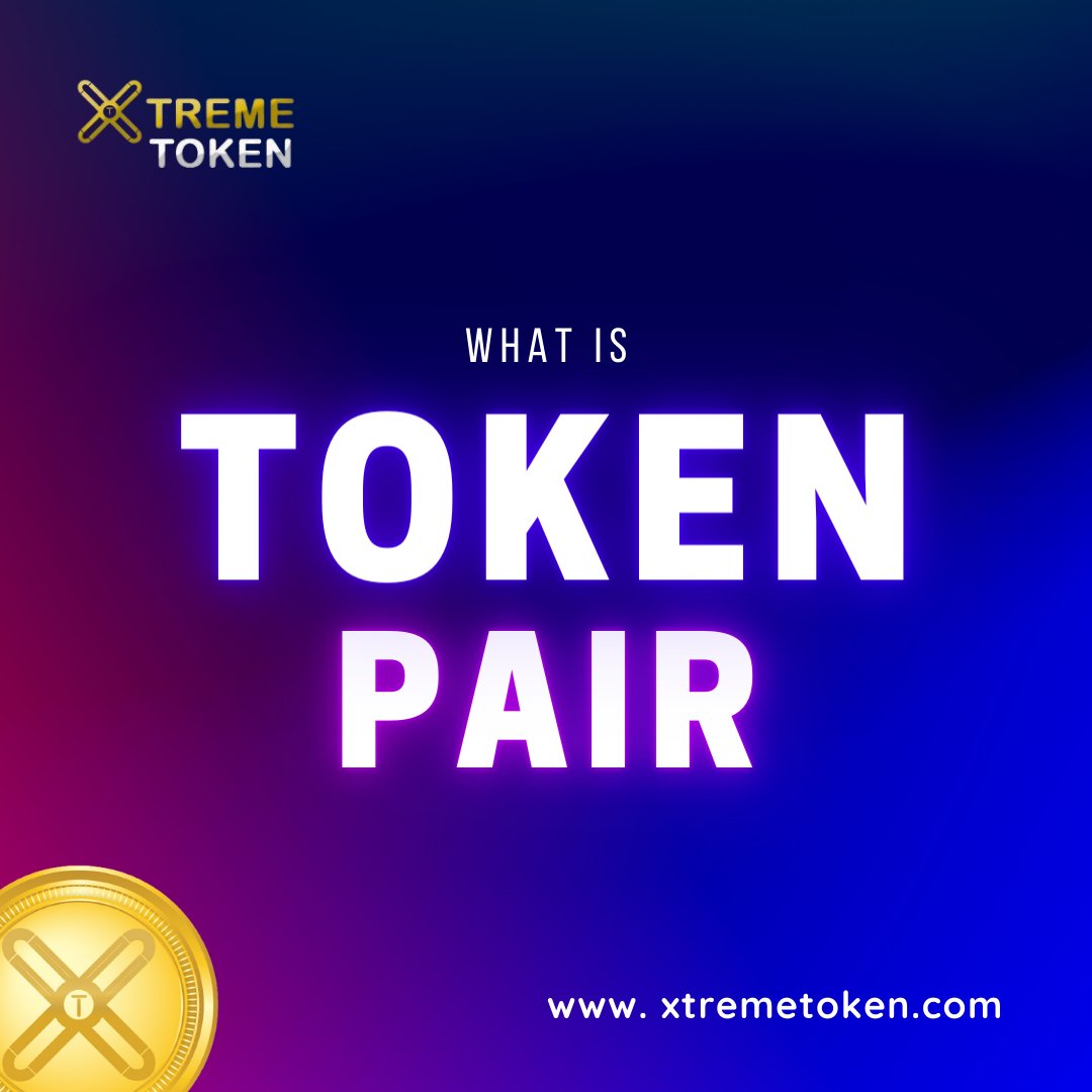 xtreme_token's tweet photo. Two assets that can be traded against one another on an exchange make a token pair, which is also used to compare two cryptocurrencies.
#crypto #cryptocurrency #xtremetoken #ethereum #cryptonewdaily #blockchain #money #trading #Bitcoin #btc
#eth #Litecoin #token #tokenpair https://t.co/j9eR8fG2cg