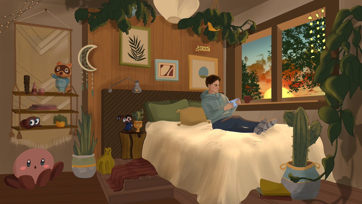 maleuart's tweet photo. #PortfolioDay hi it’s Maleu, I love creating lofi scenes and experiencing different colors and art styles :) https://t.co/5pv89iazPD