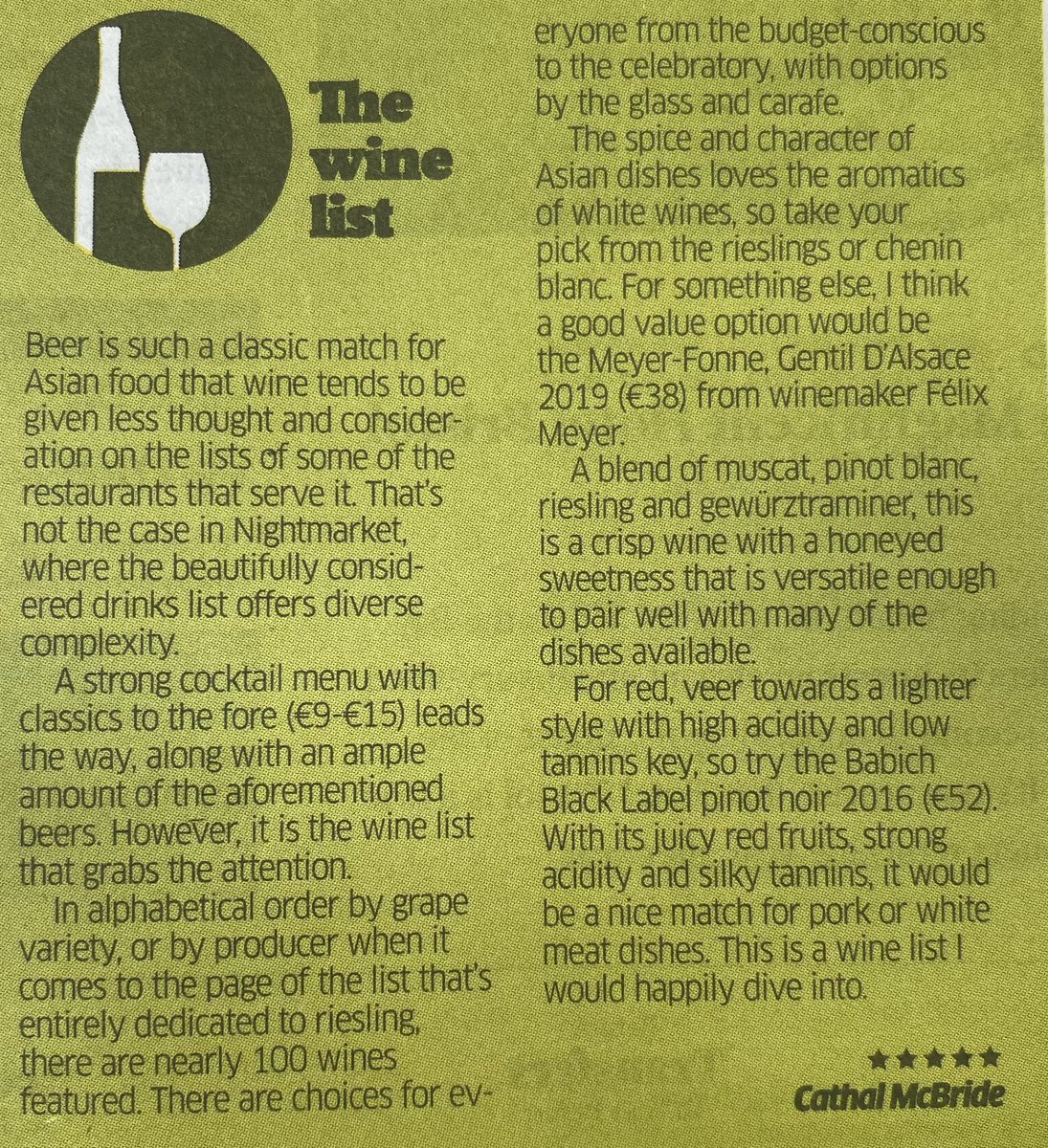 Thank you @gnelis & @GlassOfRedWine for a wonderful start to our All Ireland Sunday in @businessposthq We are blessed to have a fantastic team with us & very loyal support from all our friends, neighbours & visitors over the last 6 years, sincere thanks to all. Khob Khun Krab 🙏