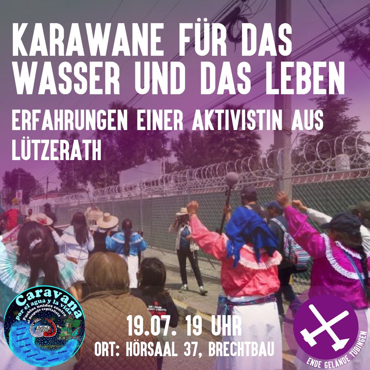 EGtuebingen's tweet photo. Ihr wollt mehr über indigenen Kämpfe um Wasser und Widerstand gegen Konzerne, Extraktion und kapitalistische Großprojekte in Mexikos wissen?

Dann kommt am 19.07. zum Erfahrungsbericht zur Karawane für das Wasser und das Leben in #Tübingen vorbei!

Infos: https://t.co/CgQjjxZy5A https://t.co/apTiKjQ2GV