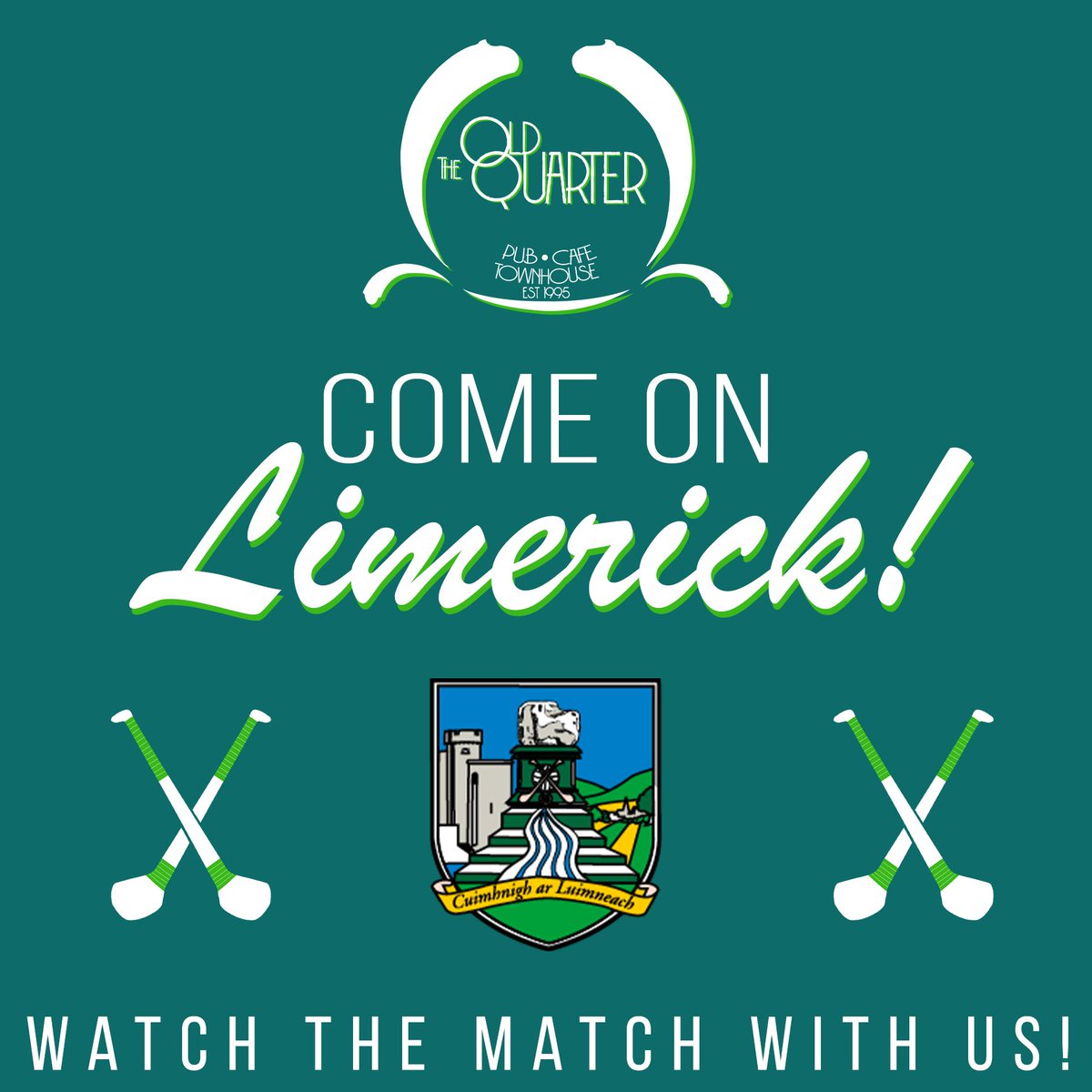 OldQuarterL's tweet photo. ๐๐ค Come on Limerick!! ๐๐ค
Wishing the best to the Limerick Senior Hurlers today in the All-Ireland Senior Hurling Championship Final today ๐คฉ
Luimneach abรบ! Do us proud! ๐
#ILoveLimerick #Limerickhurlers #HurlingFinal #ComeOnLimerick https://t.co/q5gVOcVpbc
