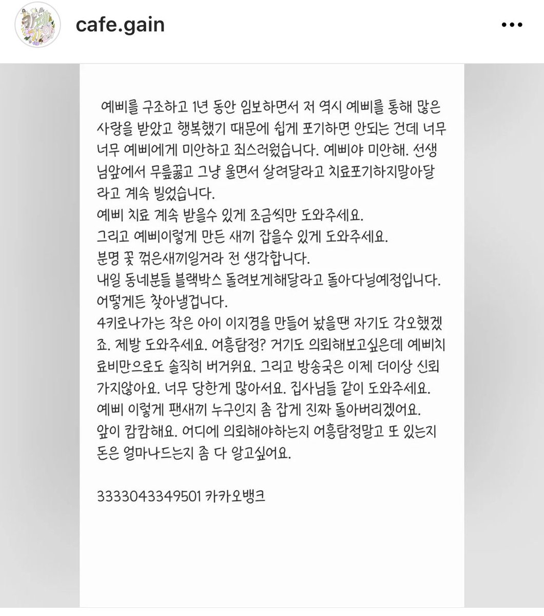 Hanchis_cat's tweet photo. 이번엔 길냥이에게 밥을 주지 말라는 경고와 보복성을 가진 사람이 저분이 임시보호하던 강아지 예삐를 학대한 뒤 낭떠러지에 버렸다고 한다 예삐는 척추가 두 동강나고 장기가 전부 파열되고 탈장이 되어 탈진이 된 상태에서 발견되었다고ㅜㅜ https://t.co/8rDLWF3zUj https://t.co/RJMuyyl0fx