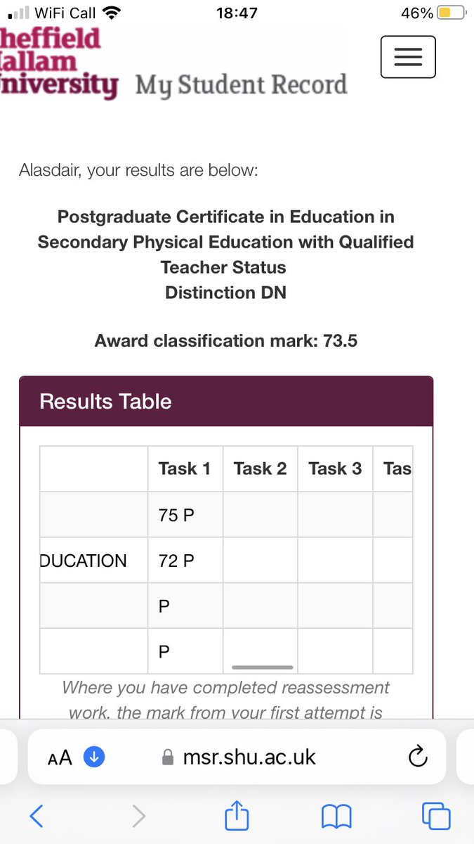 This week I found out that I have officially received a first in my PGCE. To say I’m over the moon is an understatement. I’ll never forget the teacher that laughed in my face when I told them I wanted to go to uni. Thanks for the motivation😇 #teachertwitter