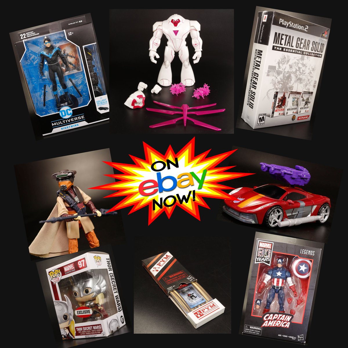 hunterknight1's tweet photo. Happy Sunday folks, I'm selling lots of new action figures, sealed video games, (Some really old still in their wrapper!) and slashed prices on others. No reasonable offer will be rejected. Check the stash on Ebay at: https://t.co/TZsDnxcpl8
#toys #toysale #videogamesale https://t.co/qzA2VtZWoJ