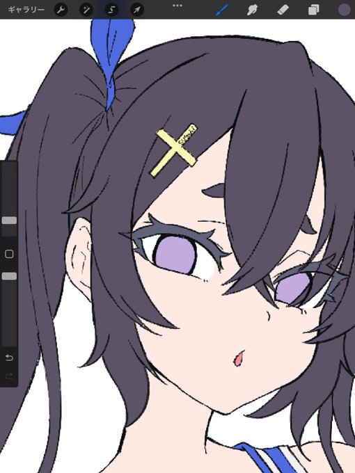 塗り中に表情が気になってくるお年頃、、、 