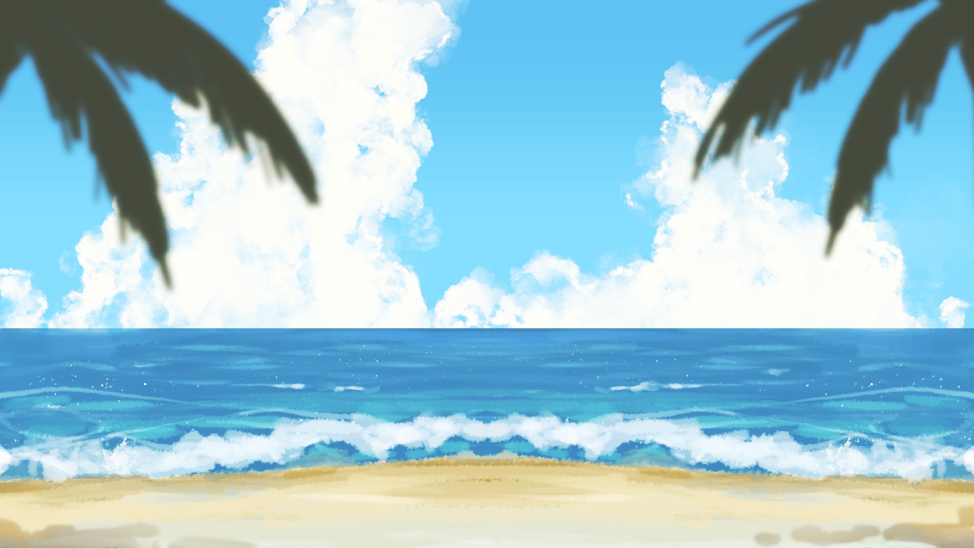 تويتر じんこー遙之 イラスト素材 على تويتر 砂浜の海の絵を描きましたので 背景などに使えそうでしたらどうぞ イラストの背景として合わせても ご使用の際はrt フォローなど頂けましたら嬉しいです Vtuberassets Vtuber素材 フリー素材 配信素材