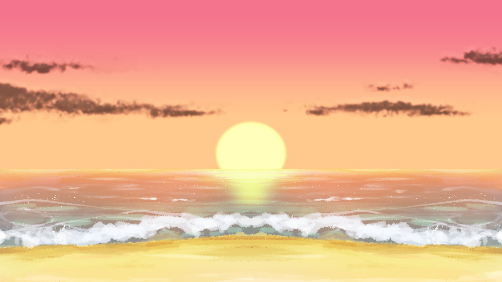 じんこー遙之 イラスト素材 砂浜の海の絵を描きましたので 背景などに使えそうでしたらどうぞ イラストの背景として合わせても ご使用の際はrt フォローなど頂けましたら嬉しいです Vtuberassets Vtuber素材 フリー素材 配信素材 T Co