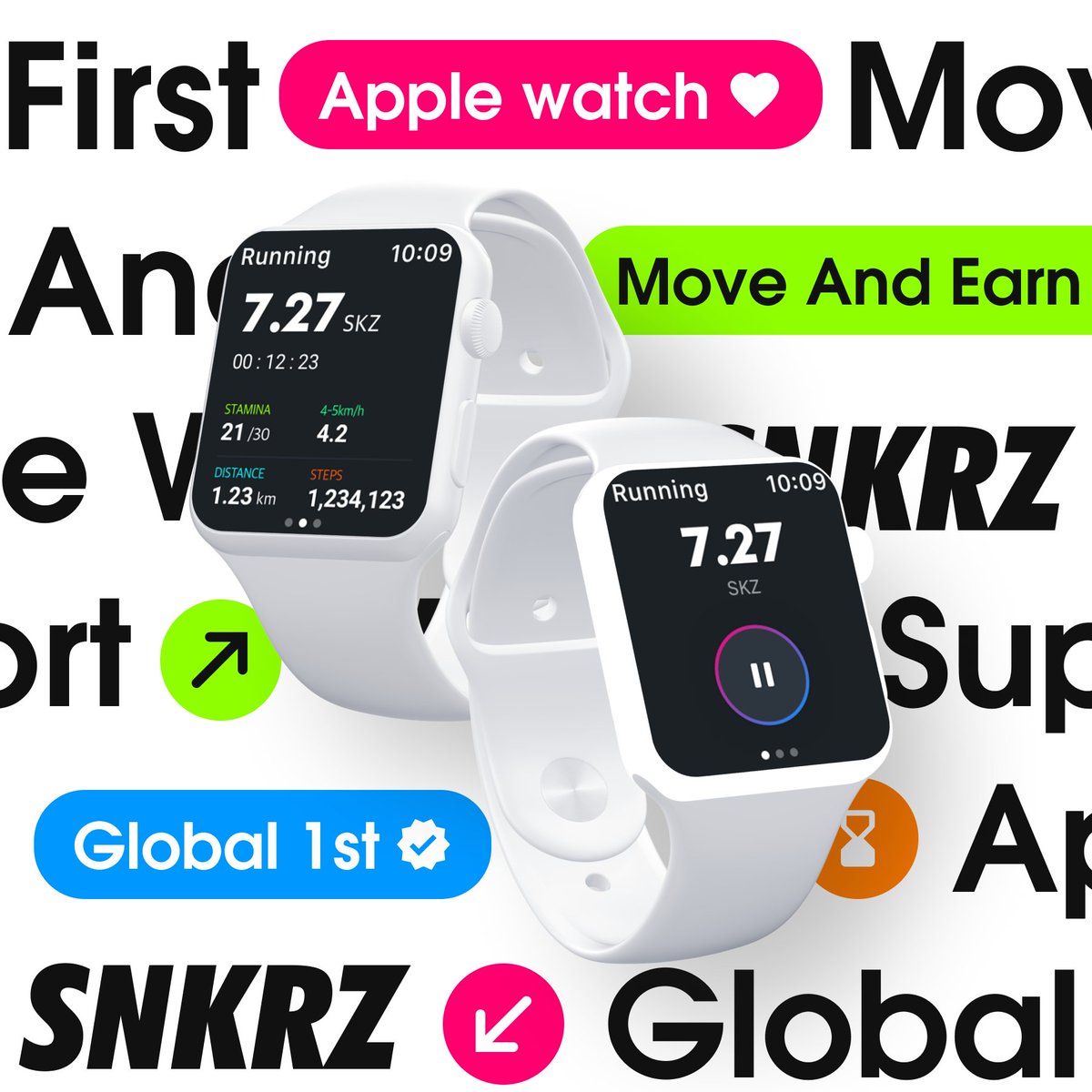 theSNKRZ's tweet photo. 📢Announcing the world’s 1st #MoveToEarn Apple Watch app⌚️

Hello #SNKRZ CREW! Tired of looking at your phone every time you exercise? We’ve just launched our Apple Watch app. Now just focus on your workout🏃‍♂️🏃‍♀️! 

Join Discord and start using the app now!👉https://t.co/Wy9dx0FPiG https://t.co/M4TOnxJZuV