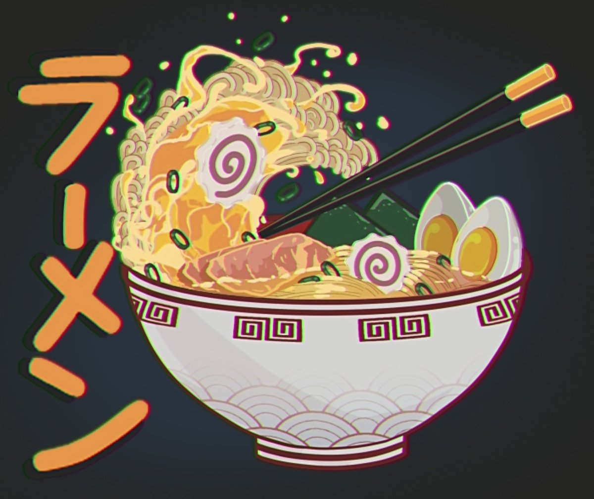 Bowl of Ramen - Retro Anime Style 
[#foodart #digitalart]