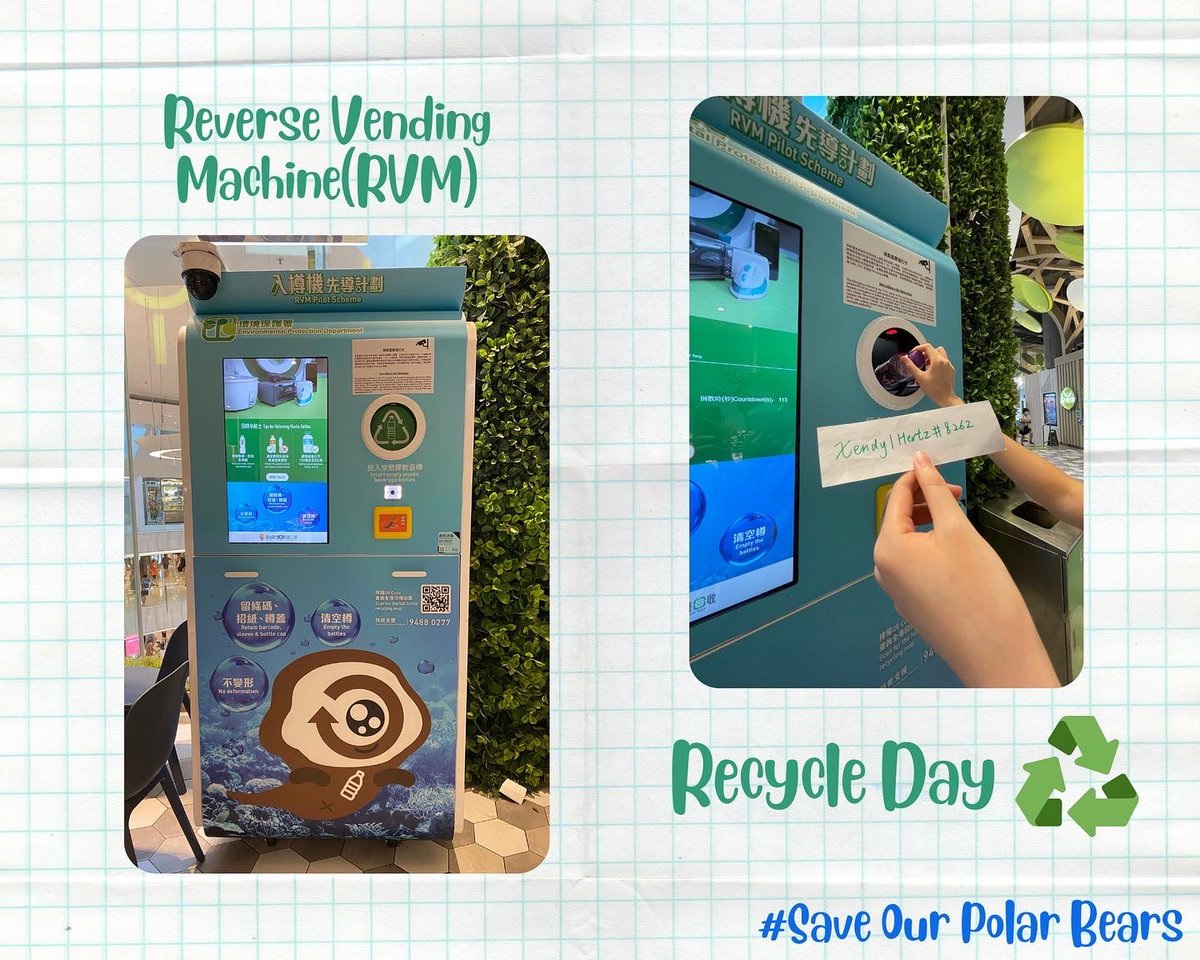 xendy_l's tweet photo. Recycle Day - 試用入樽機
內容: 
平時用完嘅膠樽除咗可以放去回收箱
而家仲可以拎去入樽機回收♻️
只要將膠樽清洗乾淨 
保留樽身招紙同樽蓋
跟住入樽機螢幕指示操作就可以
過程簡單快捷

當然最好梗係用少啲膠樽
真正做到源頭減廢🌎❤️

Discord ID: Xendy | Hertz#8262
#HertzChallenge @Hertz_city https://t.co/pJl7iREyIu