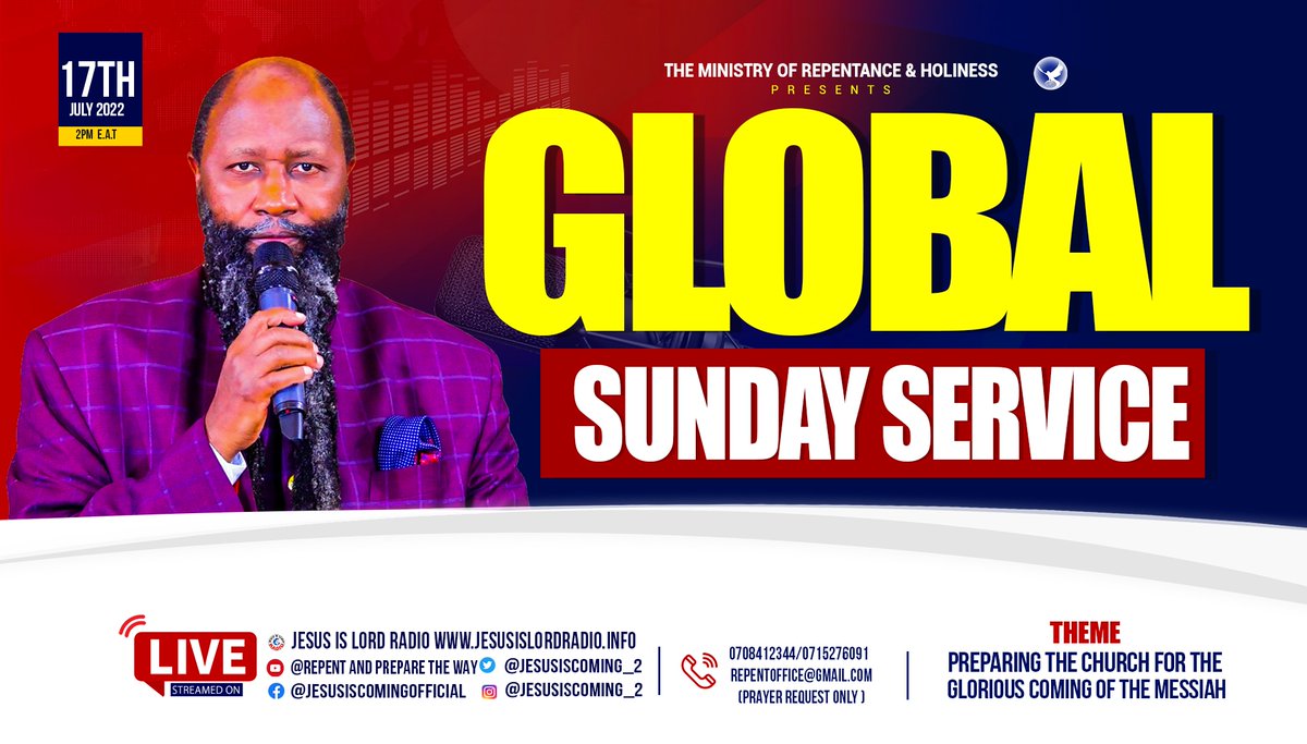 saved_bygrace1's tweet photo. The Eternal Gospel of Yahweh must proclaim the fear of God 
The fear of God is accepting the message brought to us by the TWO MEGA PROPHETS OF   YAHWEH. Listening to them.

I take this opportunity to invite you to come and be part of this power packed Global  service of the Lord. https://t.co/bXN9SUfIzM