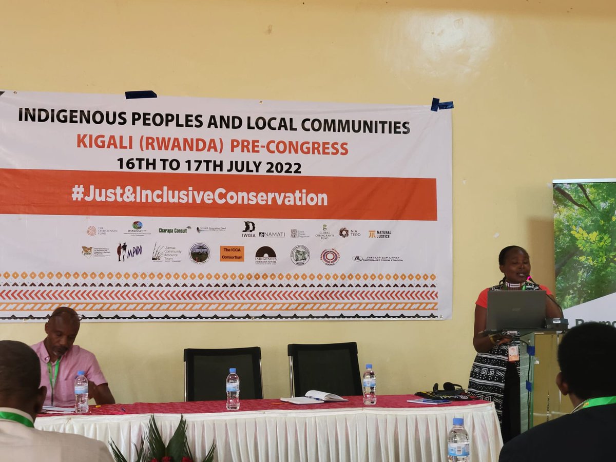 RightsResources's tweet photo. RRI's Africa Coalition has arrived in #Kigali for @APA_Congress and pre-congress discussions are underway! On day 1 of the pre-congress, RRI's Africa Regional Facilitator Dr. Kendi Borona presented our #30x30 analysis for #JustandInclusiveConservation. https://t.co/wk99Qxm8mg