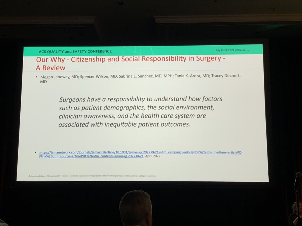 Chaitan Narsule (@chaitannarsule) on Twitter photo So great to see the important work of <a href="/SurgicalEquity/">Socially Responsible Surgery</a>, @TraceyDechert, and colleagues featured at the 2022 ACS Quality & Safety Conference!#ACSQSC22! So great to see the important work of <a href="/SurgicalEquity/">Socially Responsible Surgery</a>, @TraceyDechert, and colleagues featured at the 2022 ACS Quality & Safety Conference!#ACSQSC22!