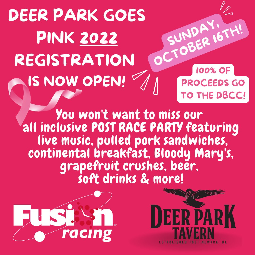 Deer Park Goes Pink 2022 registration is now open! We can't wait to see you there!

runsignup.com/Race/DE/Newark…
