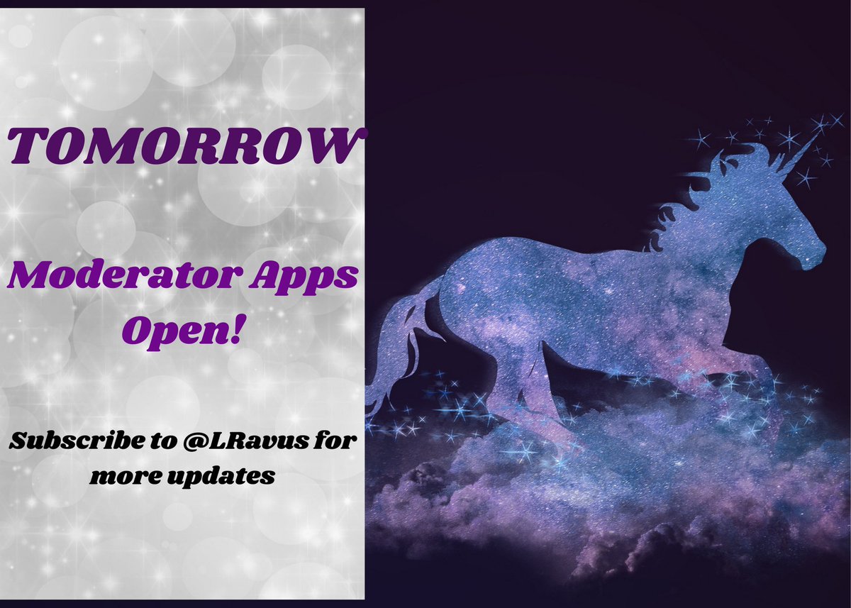 LRavus's tweet photo. Get Ready!!!  

I'm also putting up the moderator requirements as of today so you can read them!

https://t.co/bBP3urNnvo https://t.co/sm9k8433fU