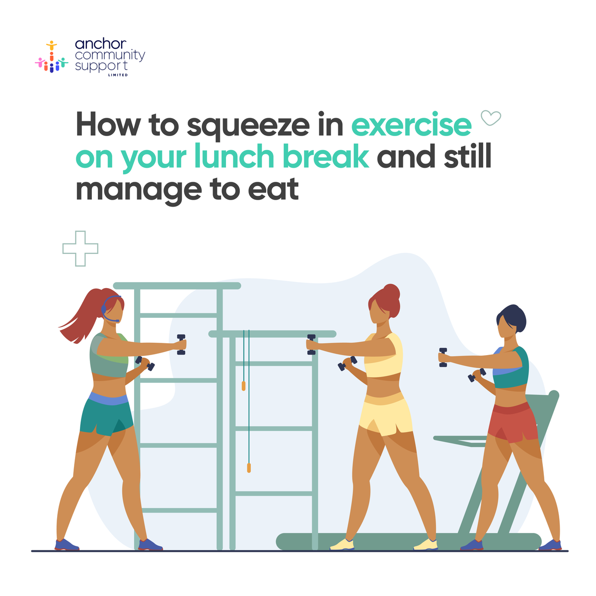 AnchorCommUK's tweet photo. 12 easy and realistic tips that will help you maintain an effective lunch break workout routine! Exercise at the gym or at the office and still have time to eat! #jointoanchor #caregiversbristol #caregiversUK #supportworkers #supportworkersUK #nursing #caregivers https://t.co/zM7drEpR4Z