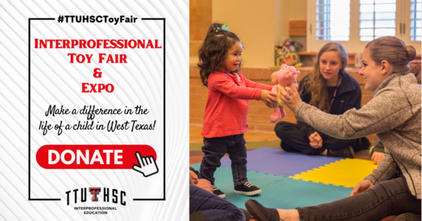 #TTUHSC students will host the Interprofessional Toy Fair &amp; Expo for children birth-to-3 who receive early intervention services for developmental delays and disabilities. They're crowdfunding to give each child a book and therapeutic toy. #TTUHSCToyFair go.give2tech.com/ToyFair
