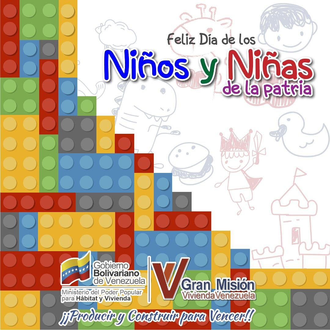 Hoy celebramos el Día del Niño, reconociendo sus derechos y brindando las condiciones para su sano crecimiento. Gracias a la Revolución los semilleros de la Patria tienen garantizando un futuro de paz, porque estos pequeñines son la generación de relevo ¡Feliz Día chiquillos!