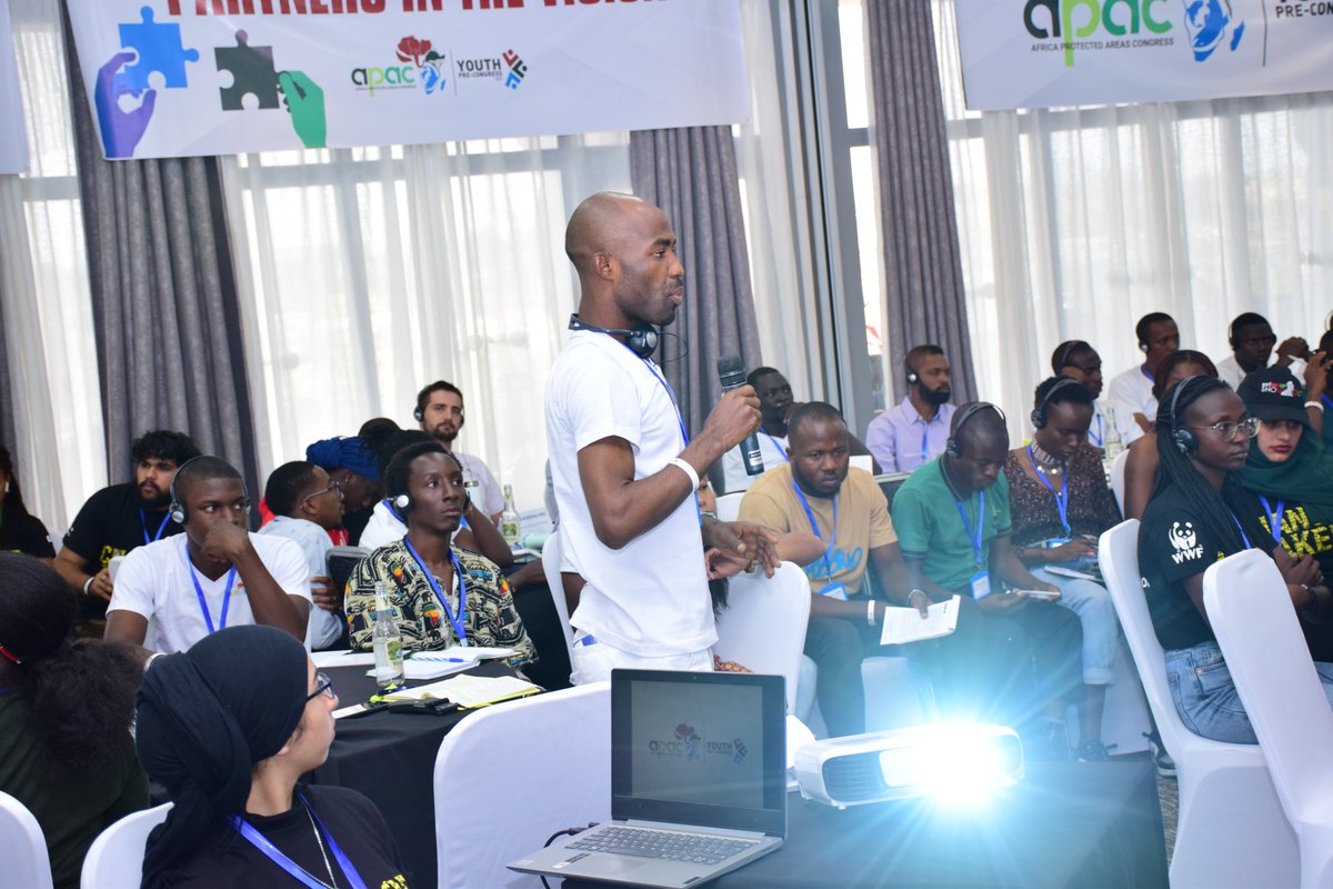 APA_Congress's tweet photo. It is the final day of the #APAC2022 Youth Pre-Congress with Rwanda Minister of Youth&amp;Culture @RMbabazi encouraging the youth to continue to show great leadership, and urged them to ensure that the youth voice is not only heard,but influences the conservation agenda @SUSOyouth https://t.co/oSlfZsr9dp