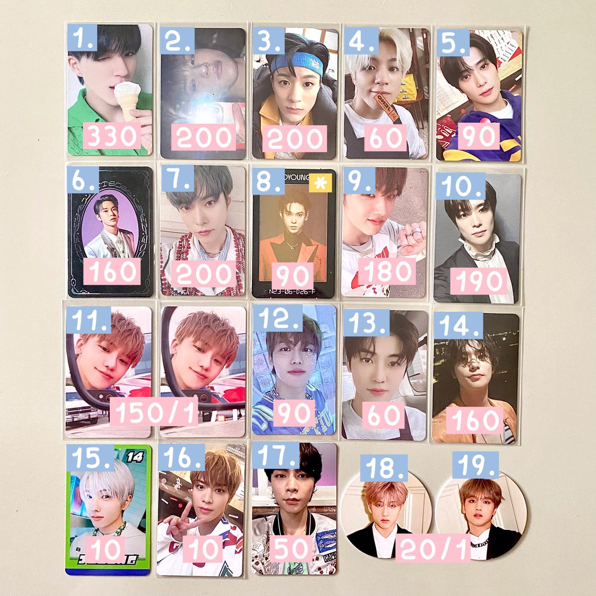 rt สุ่มแจก 50฿ ☁️ พร้อมส่ง ꔛ🐰

🍮 เจโน่ แจฮยอน โดยอง จีซอง แจมิน โชจอห์นนี่ ยูตะ แฮชาน❕ สีชมพู=ราคา ❕

♡ ค่าส่ง 30/50 (2ใบขึ้นไปส่งฟรี)
♡ สนใจ mention/dm ได้เลยค่ะ

#ตลาดนัดnct #ตลาดนัดnctdream