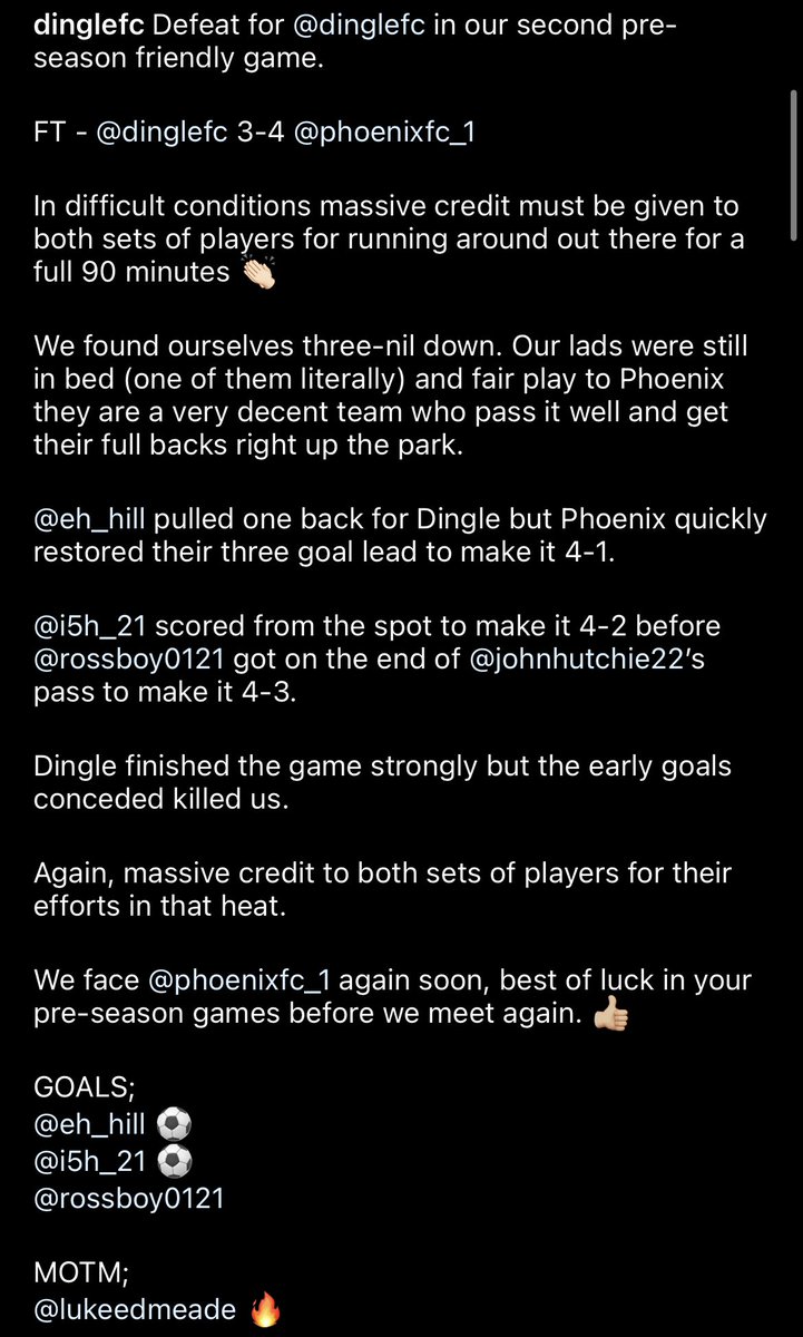 Dingle FC tweet media