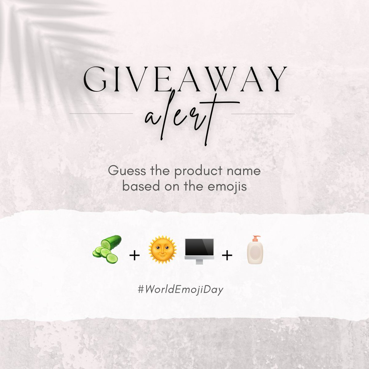AromaMagicIndia's tweet photo. #WorldEmojiDay #GiveawayAlert
Guess the product name based on the emojis and tag your best buddies with the emoji that describes them!💚
Also, follow @aromamagicindia 🍀🤭
#BlossomKochharAromaMagic #BlossomKochhar #ATouchOfMagic #Giveaway #MonsoonGiveaway #GuessTheProduct https://t.co/JwyCJbDqGF